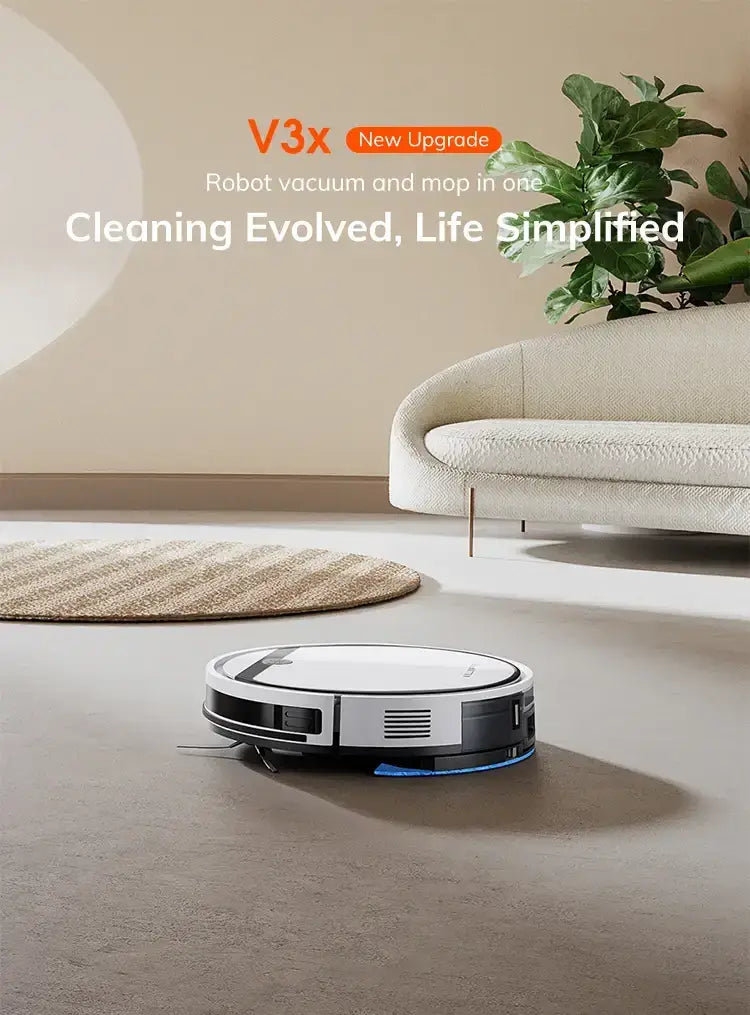 V3s Pro Robot Aspirateur Laveur Puissant 3000Pa WiFi