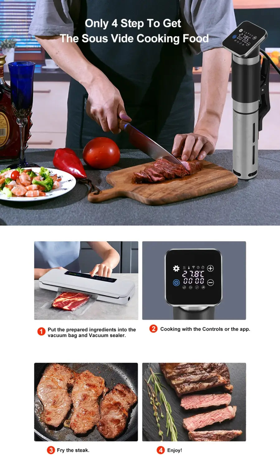 Biolomix Sous Vide Cuisinière de précision Température