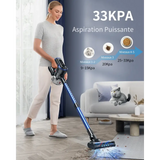 Aspirateur Balai Sans Fil S12 Puissant 33Kpa Léger